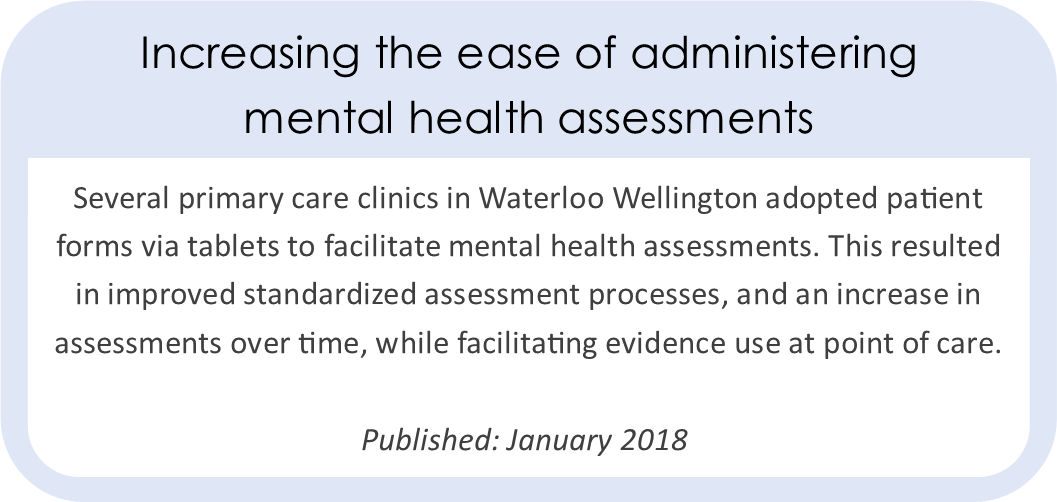 Increasing the ease of administering mental health assessments